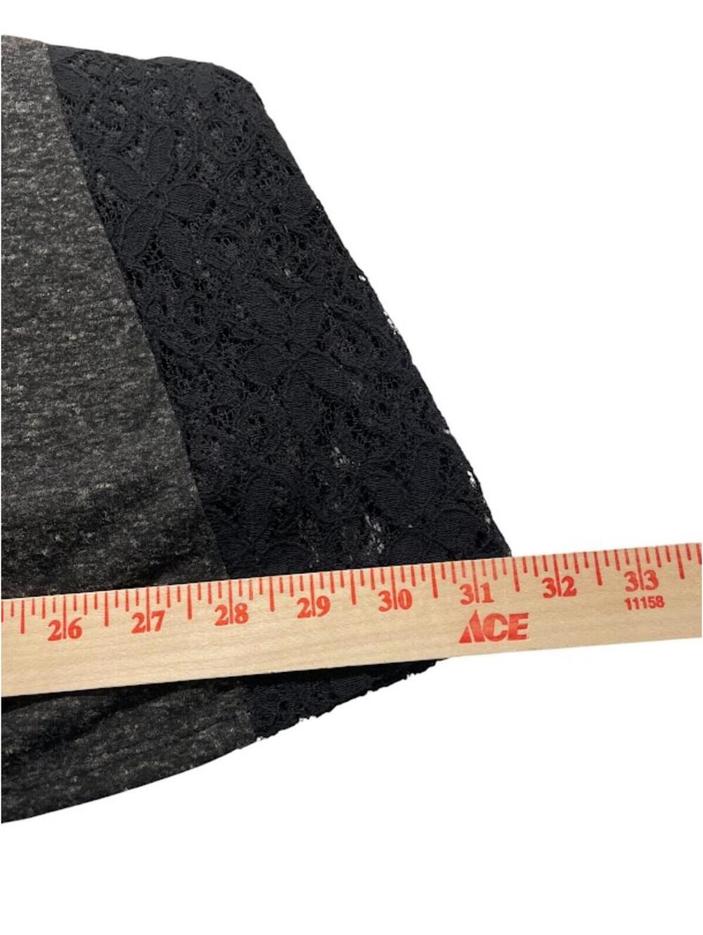 Be Made in USA Black Charcoal Gray Sleeveless Lace Knit Swing Dress NWT Sz Small - Picture 10 of 13